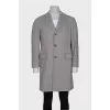 Men's coat with a geometric print
