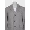 Men's coat with a geometric print