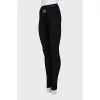 Ribbed leggings with cutouts