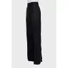 Straight trousers with white stitching