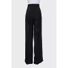 Straight trousers with white stitching