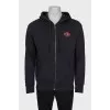 Men's zip-up hoodie with back print