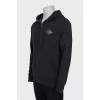 Men's zip-up hoodie with back print
