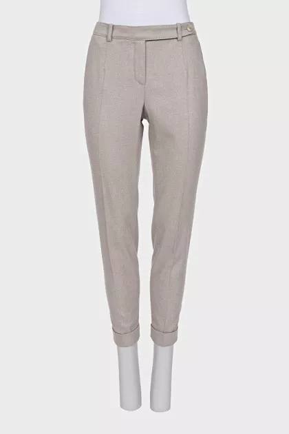 Tapered cashmere trousers