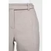 Tapered cashmere trousers