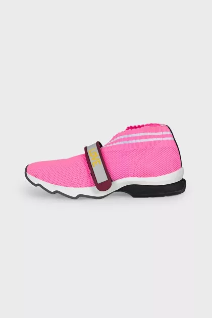 Pink Velcro Sneakers