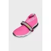 Pink Velcro Sneakers