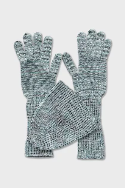 Striped Hat and Gloves Set