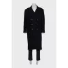 Men's straight-cut coat with buttons