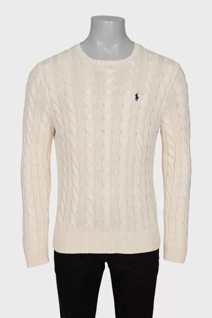 Men's cable knit jumper