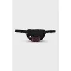 Men's waist bag with signature embroidery