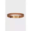 Kelly 18 Leather Belt with Gold Buckle