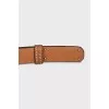 Kelly 18 Leather Belt with Gold Buckle