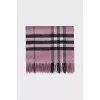 Cashmere scarf with signature print