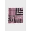 Cashmere scarf with signature print