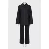 Black suit consisting of a shirt and trousers