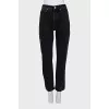 Black button-down jeans