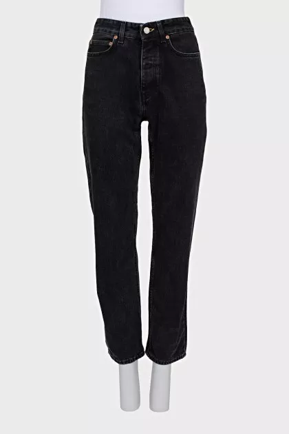 Black button-down jeans