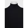 Men's black wool turtleneck