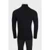 Men's black wool turtleneck