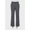 Men's gray trousers with creases