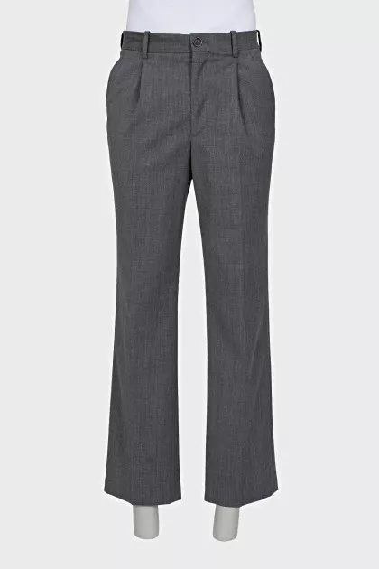 Men's gray trousers with creases