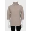 Wool and cashmere turtleneck sweater