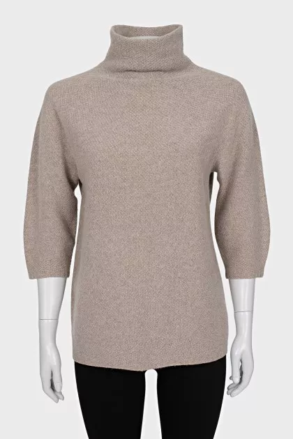 Wool and cashmere turtleneck sweater