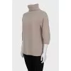 Wool and cashmere turtleneck sweater