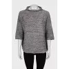 Gray turtleneck sweater