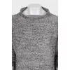Gray turtleneck sweater