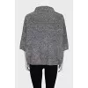 Gray turtleneck sweater