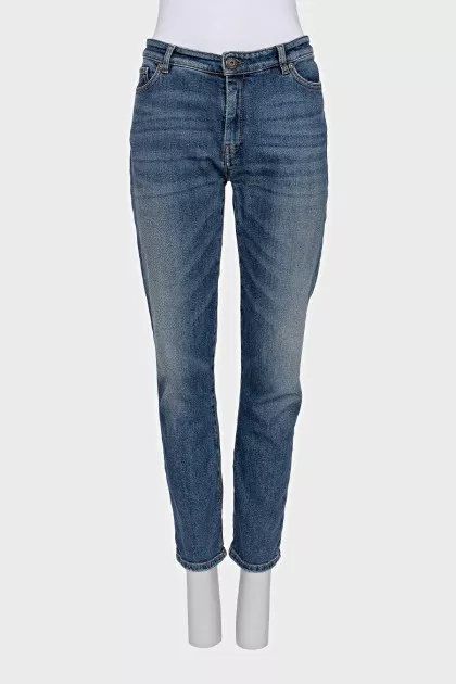 Blue skinny jeans