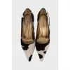 Animal print leather pumps