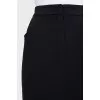 Straight skirt with a zip slit