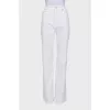 White flared jeans