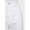 White flared jeans