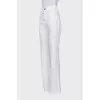 White flared jeans