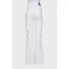 White flared jeans