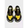 Men's black and yellow Triple S sneakers