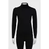 Black tapered turtleneck
