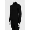 Black tapered turtleneck