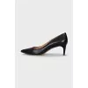 Чорні туфлі на підборах kitten heel