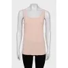 Pink straight-cut T-shirt