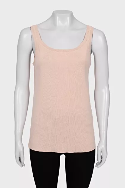 Pink straight-cut T-shirt