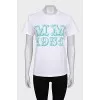 White T-shirt with green print