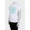 White T-shirt with green print
