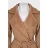 Camel wool wrap coat