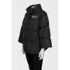 Black down jacket with detachable sleeves