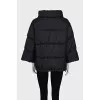 Black down jacket with detachable sleeves